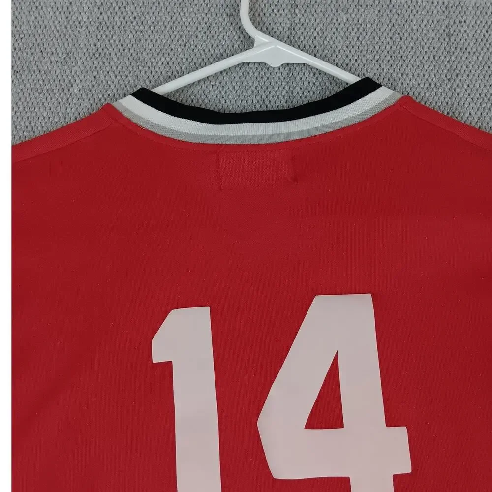 Spanjan‎ Vintage Marathon Oil Baseball Shirt Boys XL Red Advertising Logo USA 14